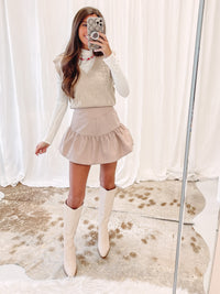 Ruffled Skort - Dusty Pink