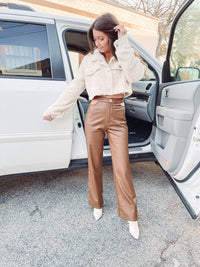 Brown Leather Pants