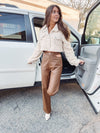 Brown Leather Pants