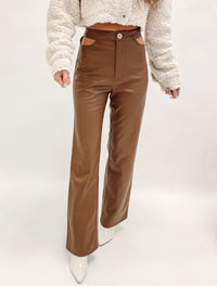 Brown Leather Pants