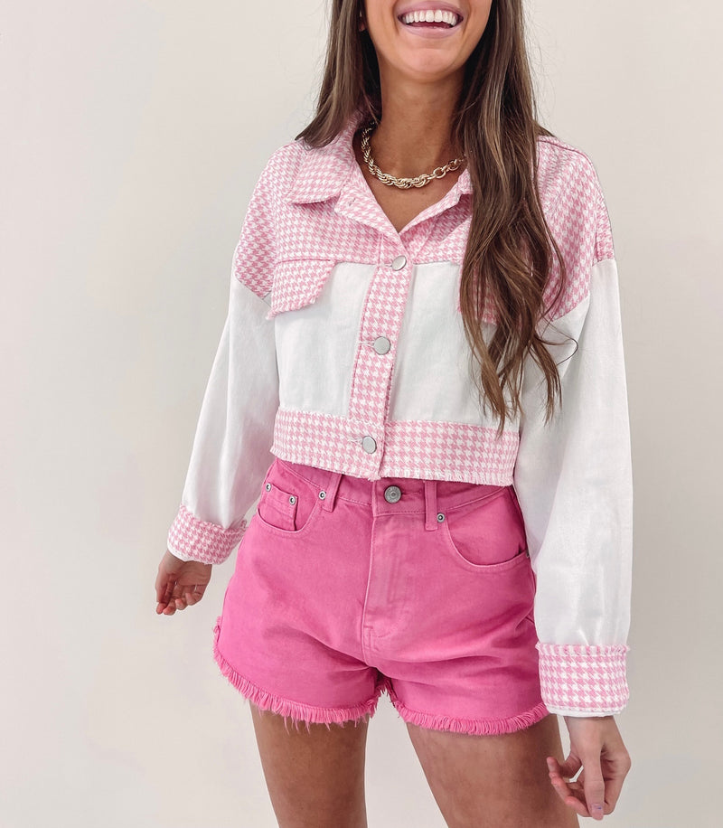 Pink Houndstooth Jacket