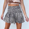 Cheetah Smocked Shorts