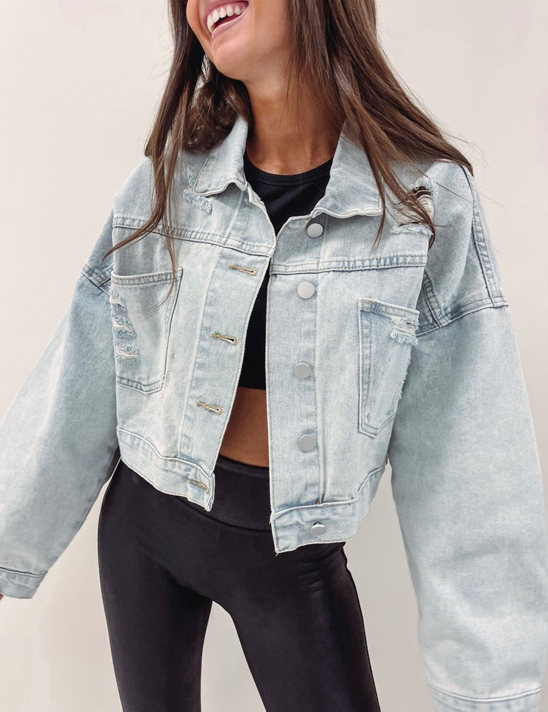 Rhinestone Denim Jacket