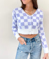 Checkered Cardigan Top