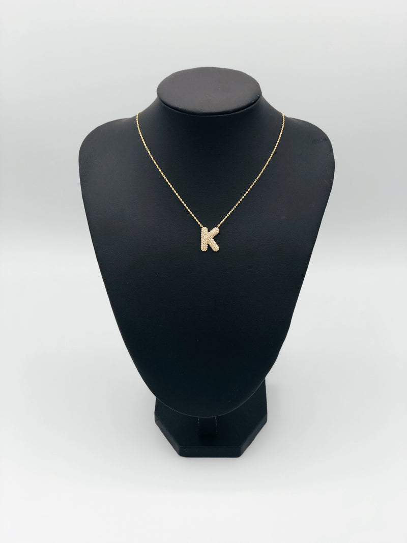 Crystal Initial Necklace