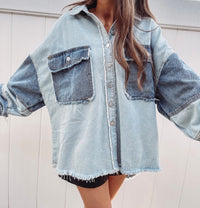 Denim Patch Shacket