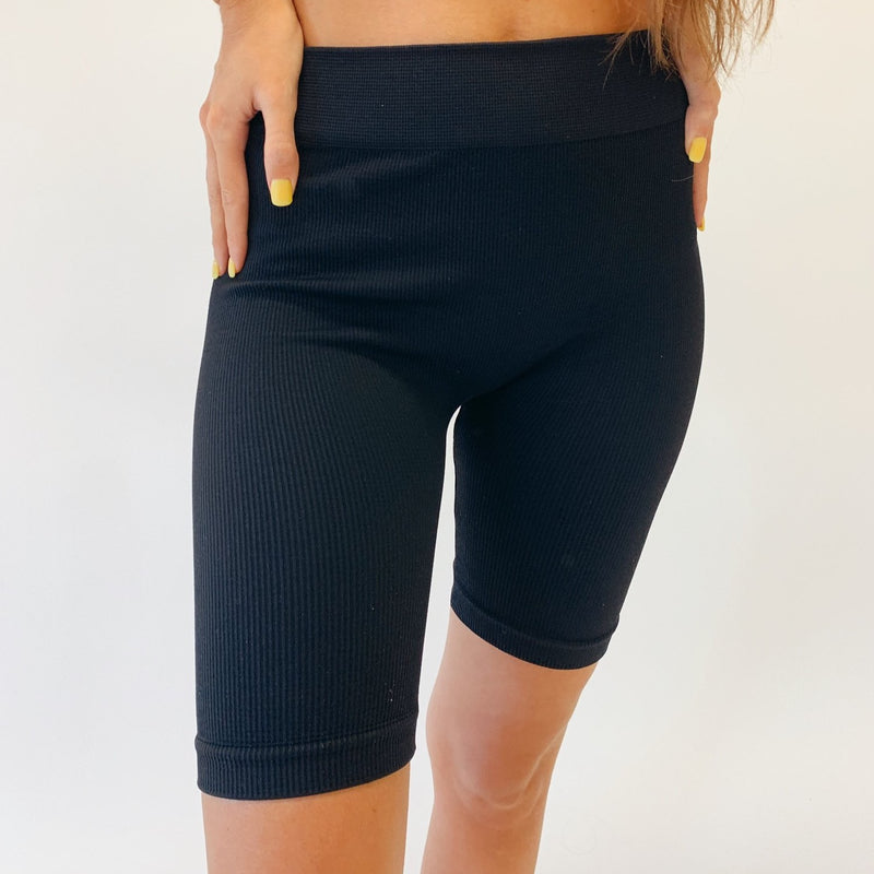 Ribbed Biker Shorts