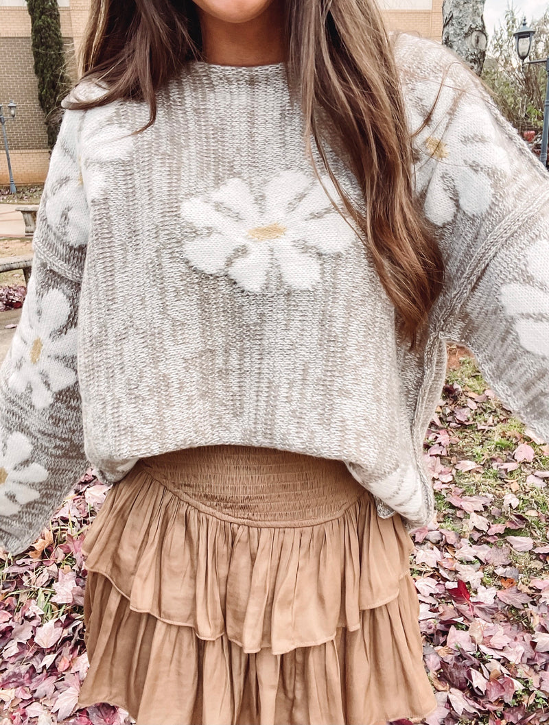 Smocked Skirt - Dark Taupe