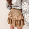 Smocked Skirt - Dark Taupe