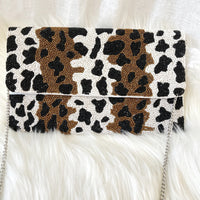 Dot Cheetah Crossbody + Clutch