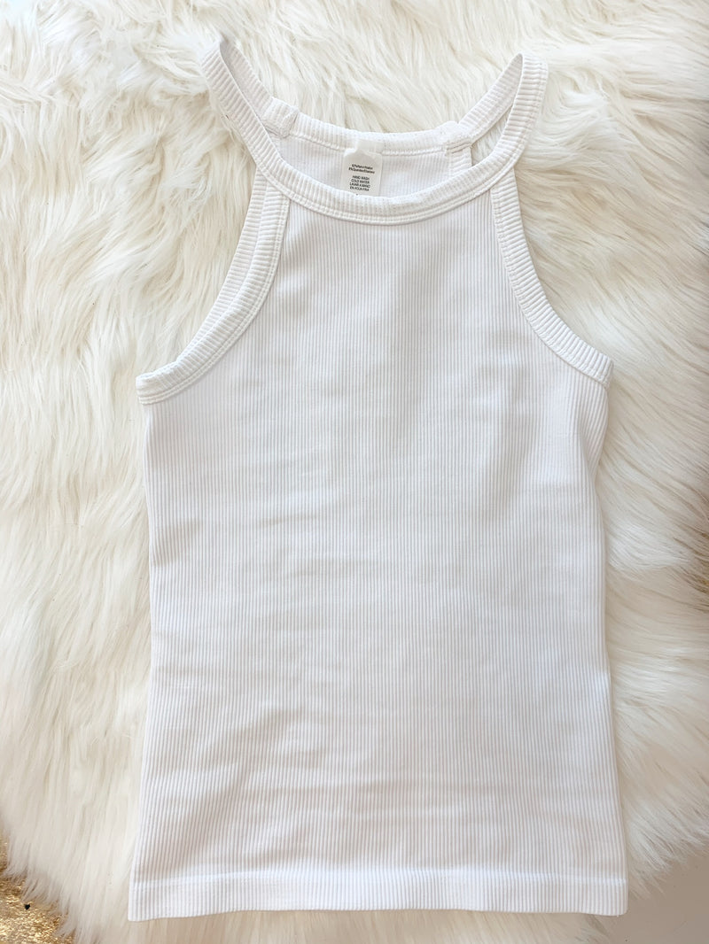 Ribbed Halter Tank