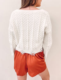 Adair Smocked Shorts - Rust