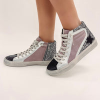 Lilac/Black High Top Sneakers