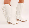 White Fringe Cowboy Boot