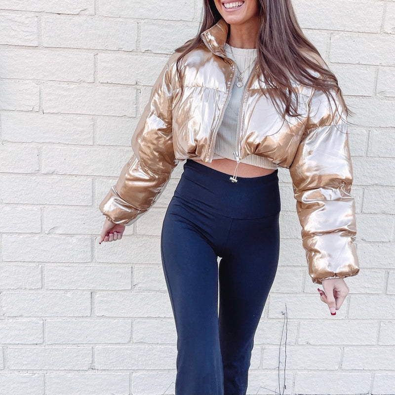 Gold Puffer Jacket