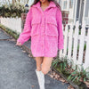 Pink Teddy Sherpa Coat