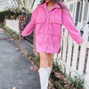 Pink Teddy Sherpa Coat