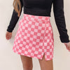 Checkered Pink Skirt