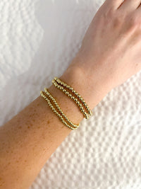 Stainless Steel Ball Bead Bracelets- Gold