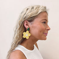 Yellow Flowers Earrings