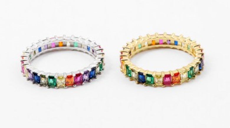 Sterling Silver Rainbow Ring