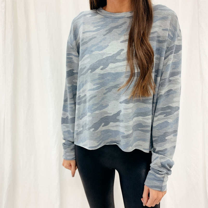 Cropped Camo Tee