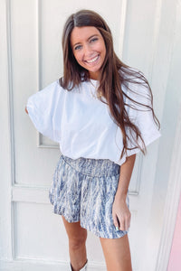 Adair Printed Smocked Shorts