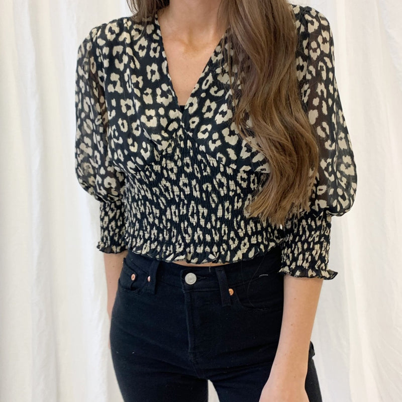 Stacey Leopard Top