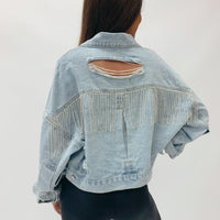 Rhinestone Denim Jacket