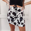 Cowprint Mini Skirt