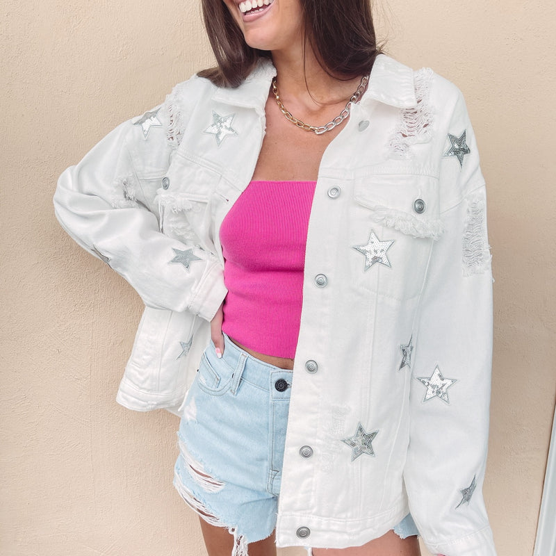 Oversized Sparkle Star Jacket