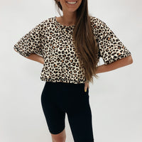 Leopard Cropped Tee