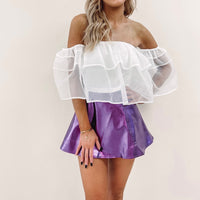 Purple Metallic Skirt