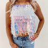 Tiffany Iridescent Sequin Top