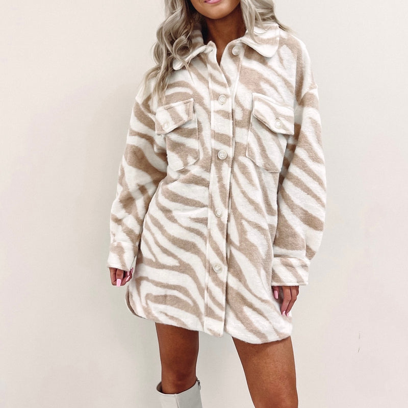 Oversized Printed Shacket