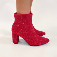 Cadyn Red Sparkle Booties