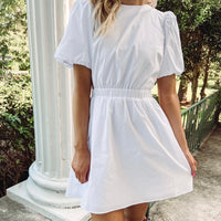 Cut-Out Poplin Mini Dress