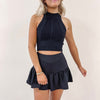 Ruffled Skort - Black