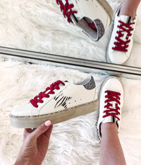 Red/Zebra Platform Sneakers