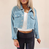 Textured Denim Jacket