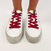 Red/Zebra Platform Sneakers