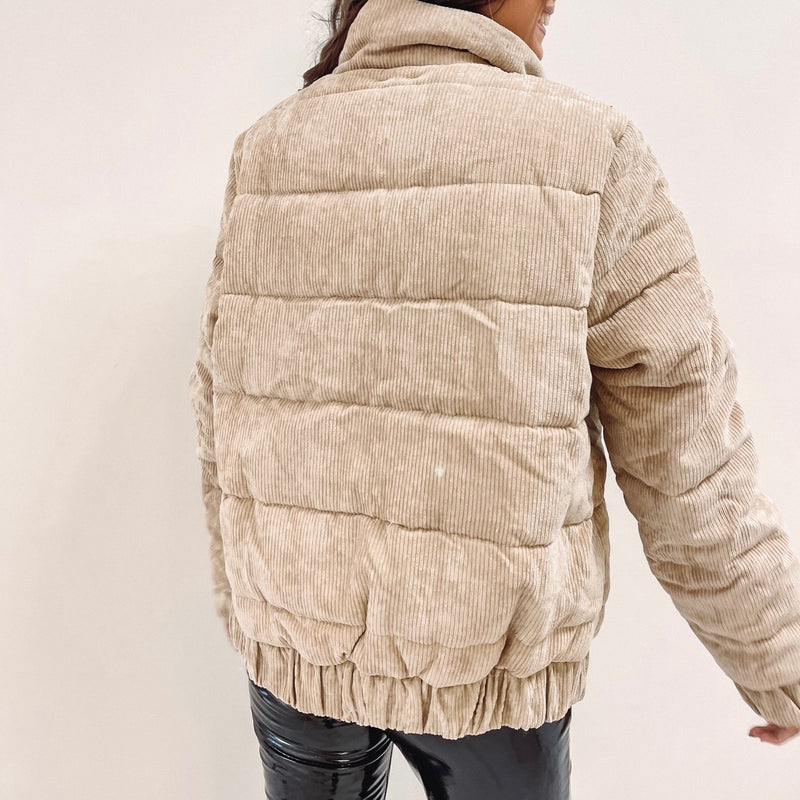 Cord Puffer Jacket