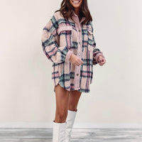 Pink Plaid Shacket