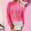 Pink Cable Sweater