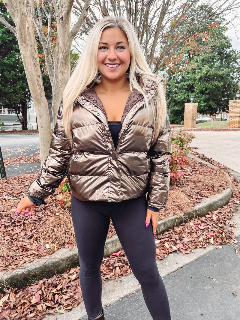 Bronze Puffer Jacket