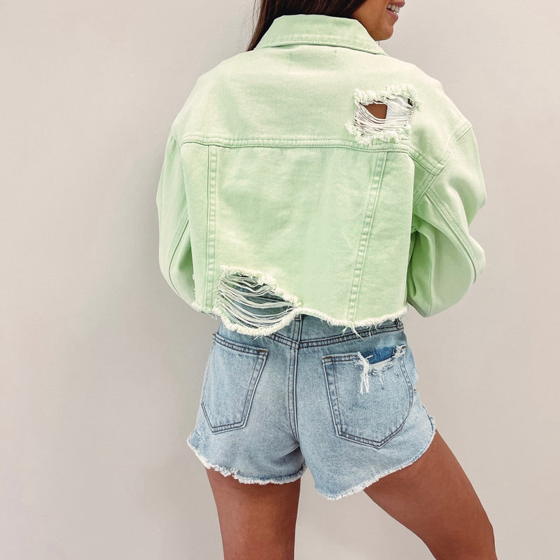 Lime Denim Jacket