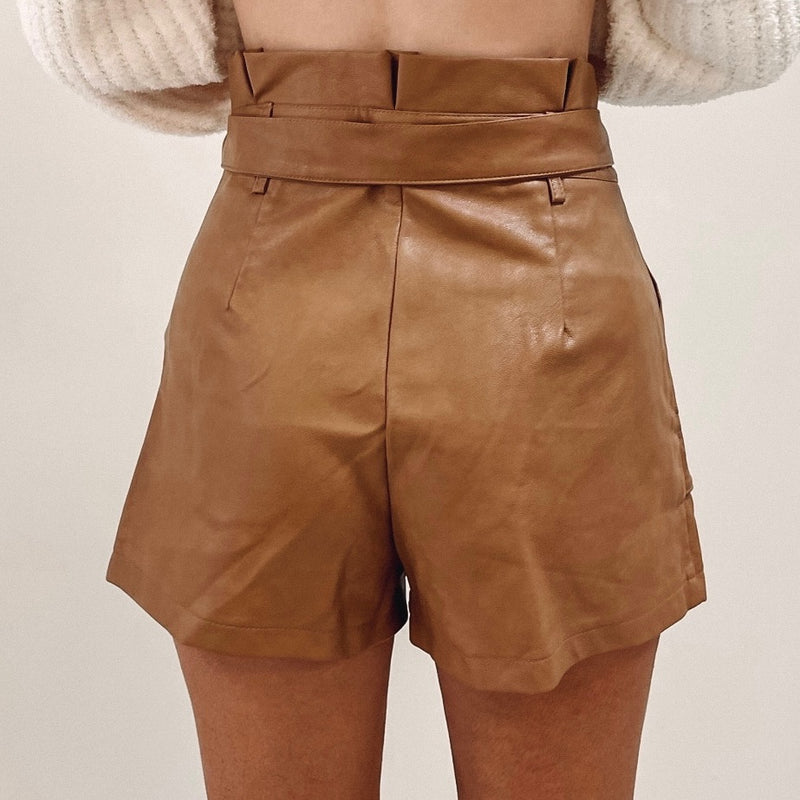 Kerrie Faux Leather Shorts