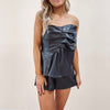 Aster Faux Leather Romper