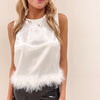 Carter Feather Trim Top