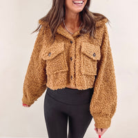 Maggie Teddy Cropped Jacket